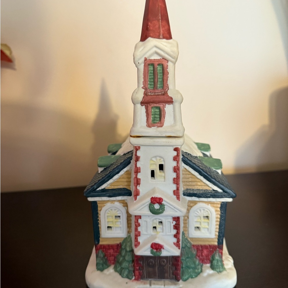 Holiday Village Church Figurine - Multicolor